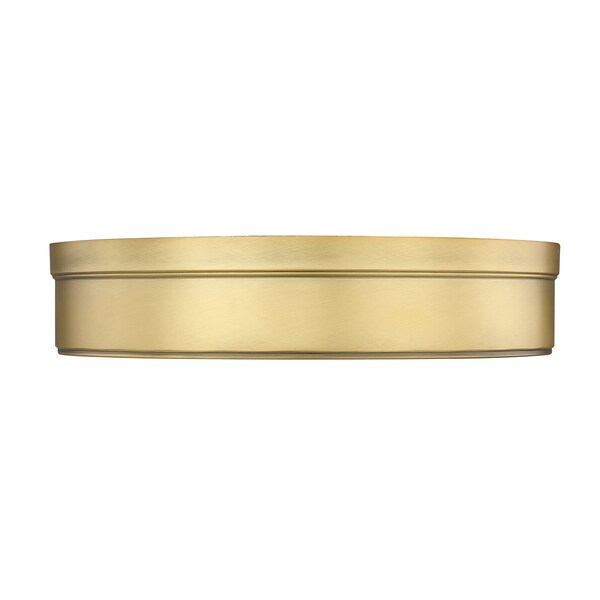 Anders Flush Mount, 1-Light, 15 In.W X 3.5 In.H, Rubbed Brass/marbling